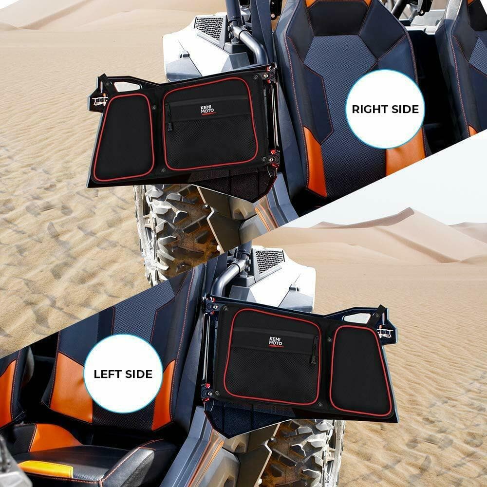 Kemimoto Rear Side Door Bag Knee Pad for Polaris RZR