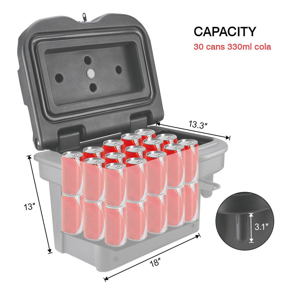 Kemimoto 20L Cargo Storage Box for Polaris General 1000