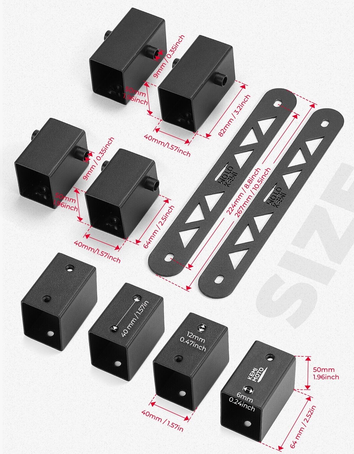 Kemimoto Seat Risers 2'' Lift Kit Polaris RZR PRO XP