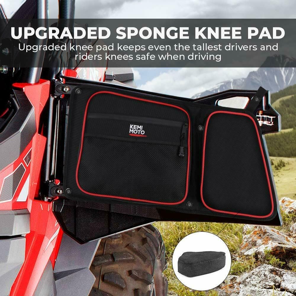 Kemimoto Rear Side Door Bag Knee Pad for Polaris RZR