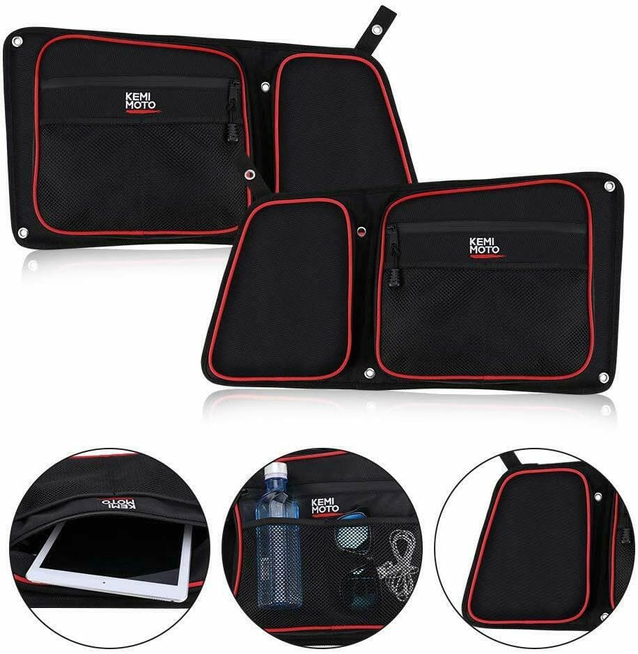 Kemimoto Rear Side Door Bag Knee Pad for Polaris RZR