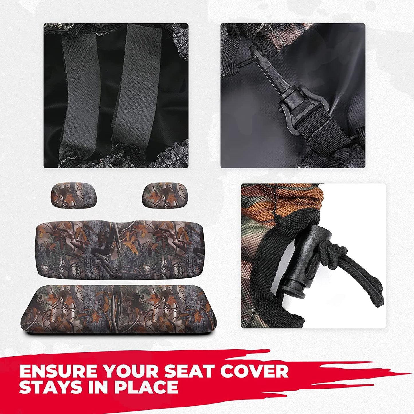 Kemimoto UTV Camo Seat Cover Polaris Ranger 500-800