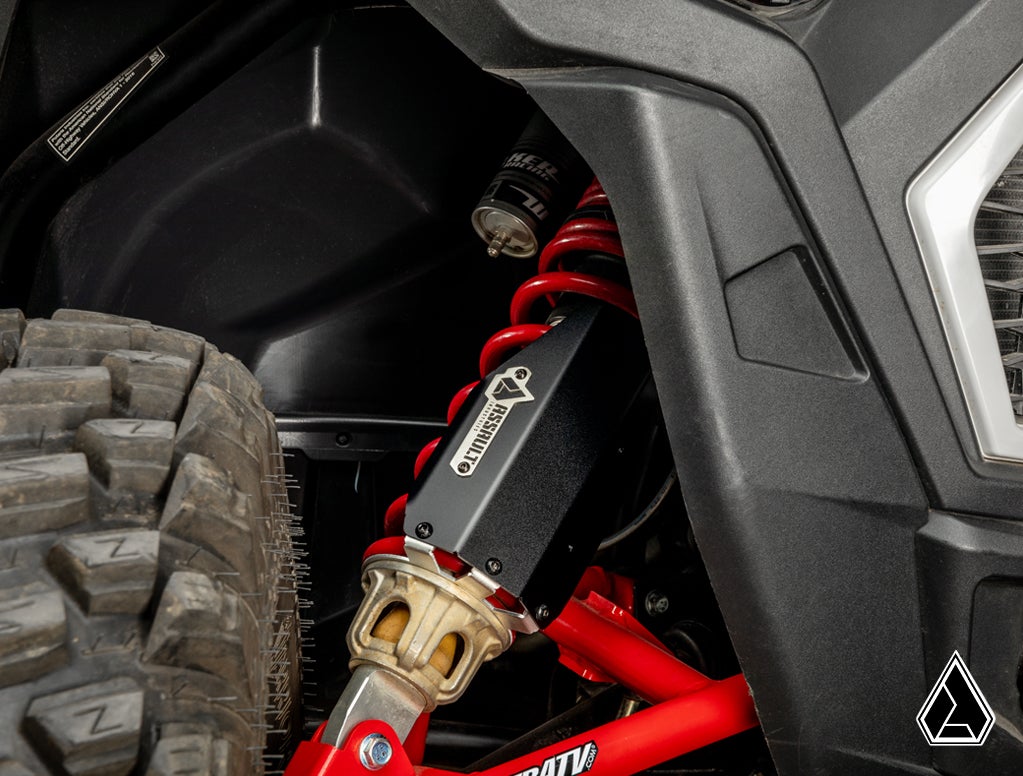 Assault Industries Extended Front Shock Guards Black 6061 T6