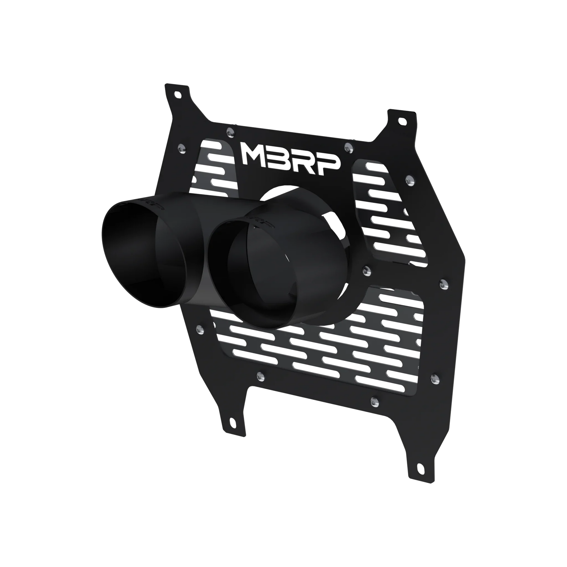 MBRP Single Wall Angle Cut Dual 4‑Inch Outlet Tip Black‑Coated