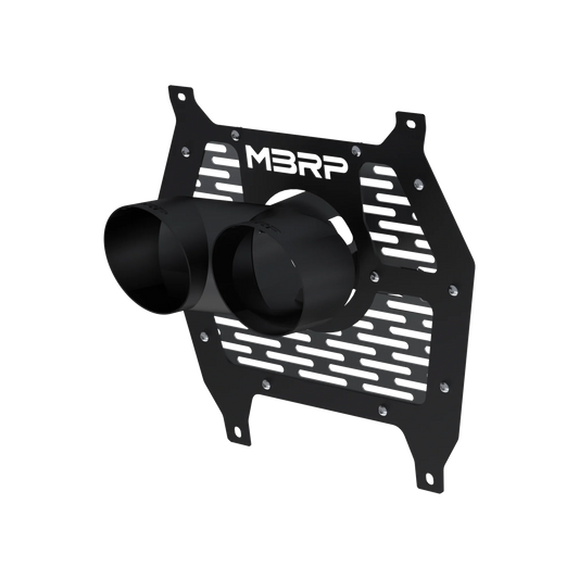 MBRP Single Wall Angle Cut Dual 4‑Inch Outlet Tip Black‑Coated