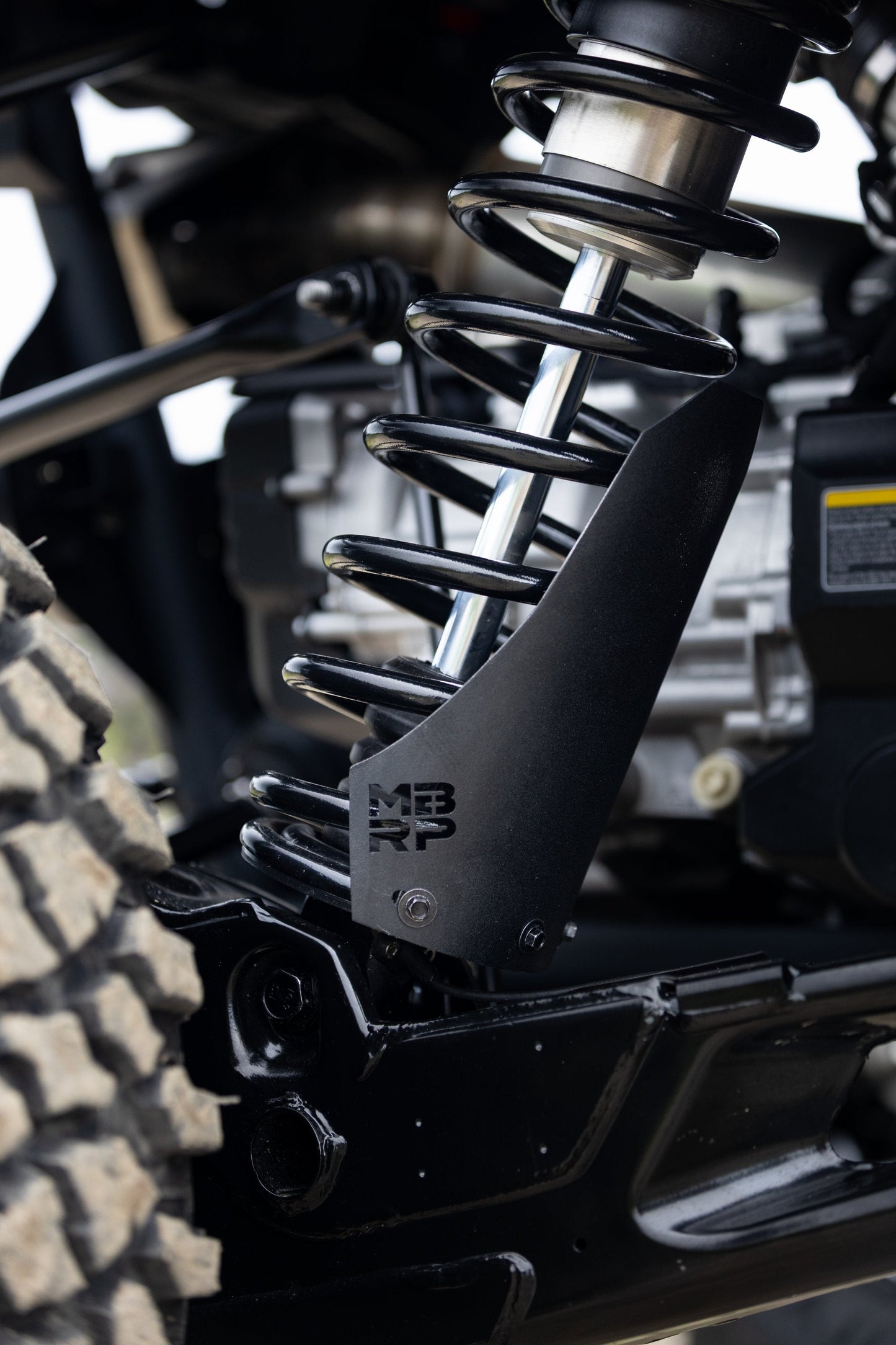 MBRP Black-Coated Aluminized Steel Shock Guards for Can‑Am Maverick