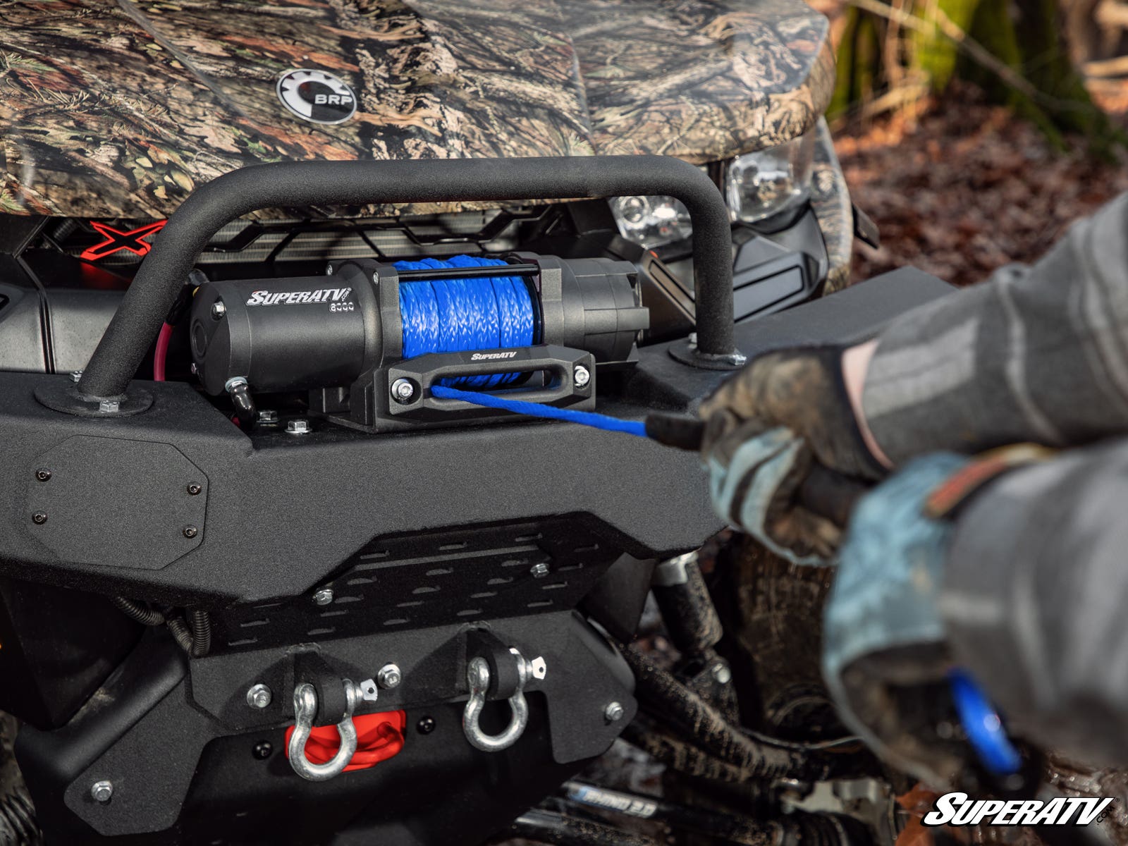 SuperATV Synthetic Winch Rope 12,000 Lb Capacity Blue