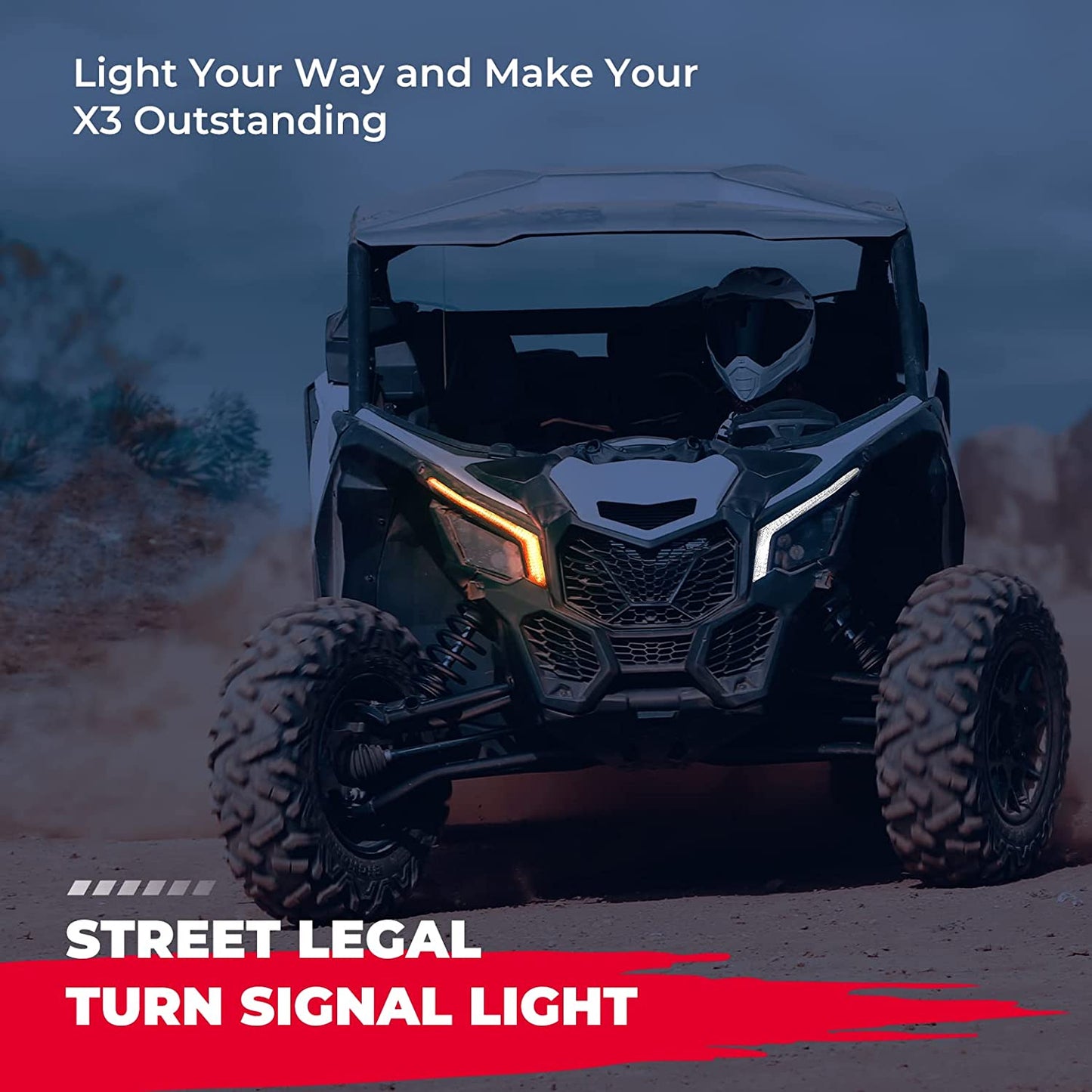 RGB Fang Lights with APP+RF Remote Control for Can-Am Maverick X3/MAX