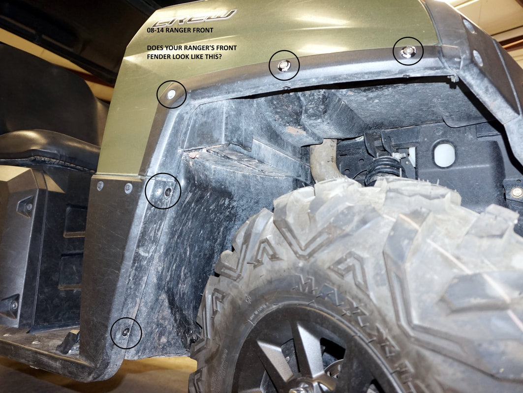 Polaris RANGER 08-14 Mud Flaps FRONT & REAR