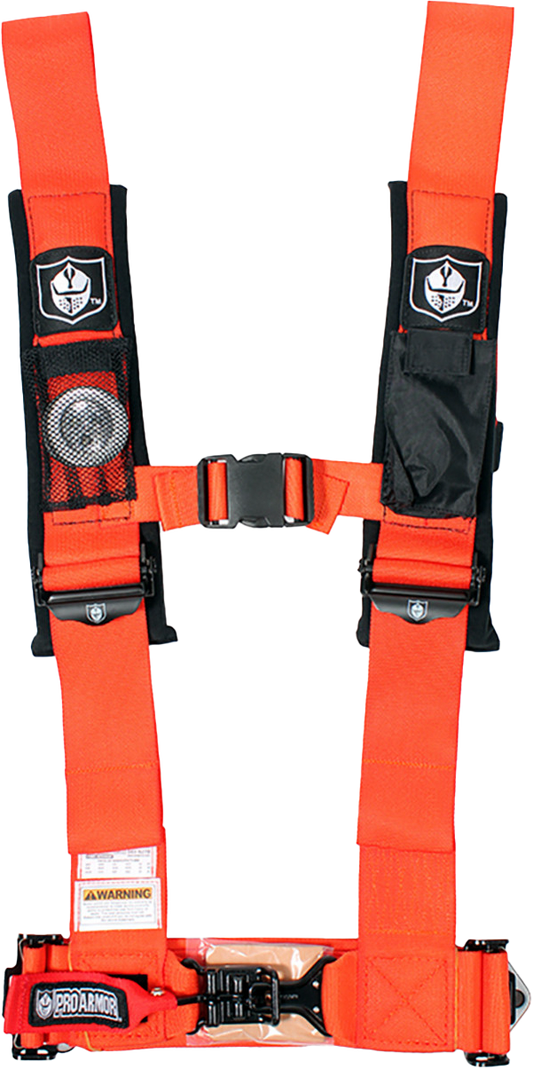 5pt Harness 3" Pads Orange Orange