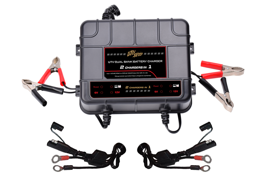 UTV Stereo Dual Bank Battery Charger