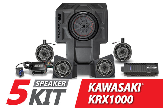 2020-2023 Kawasaki KRX1000 2-Seater 5-Speaker Kicker Audio-Kit