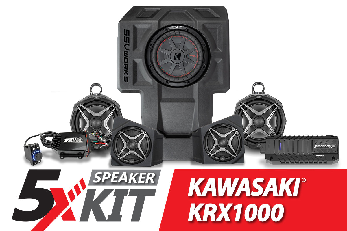 2020-2023 Kawasaki KRX1000 2-Seater Phase X 5-Speaker SSV Works Audio-Kit