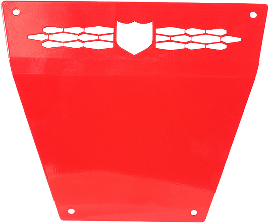 Front Race Skid Plate Red Pol