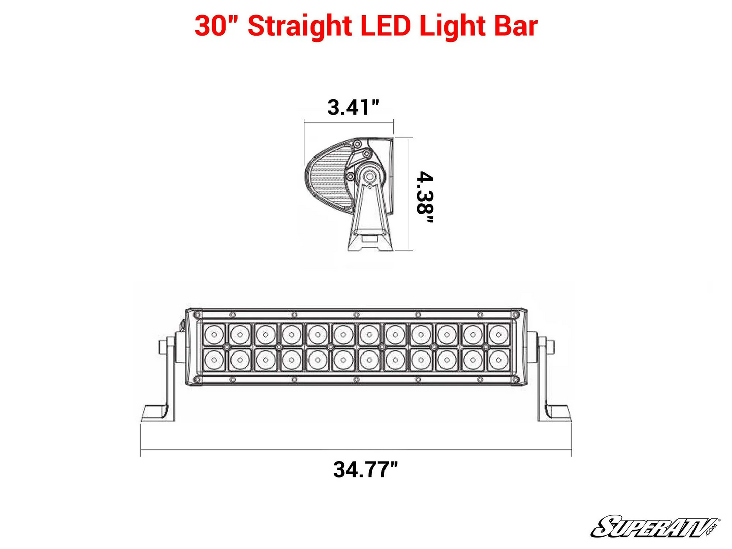 30 Inch LED Combination Spot Flood Light Bar