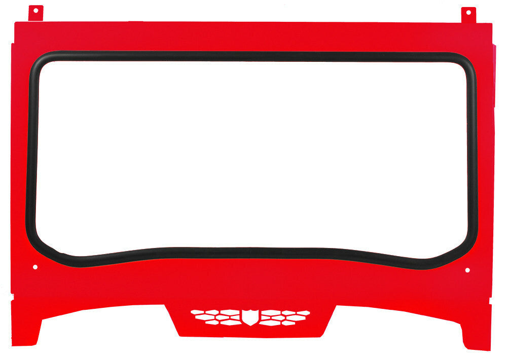 Asylum Front Windshield W/Pckt Red