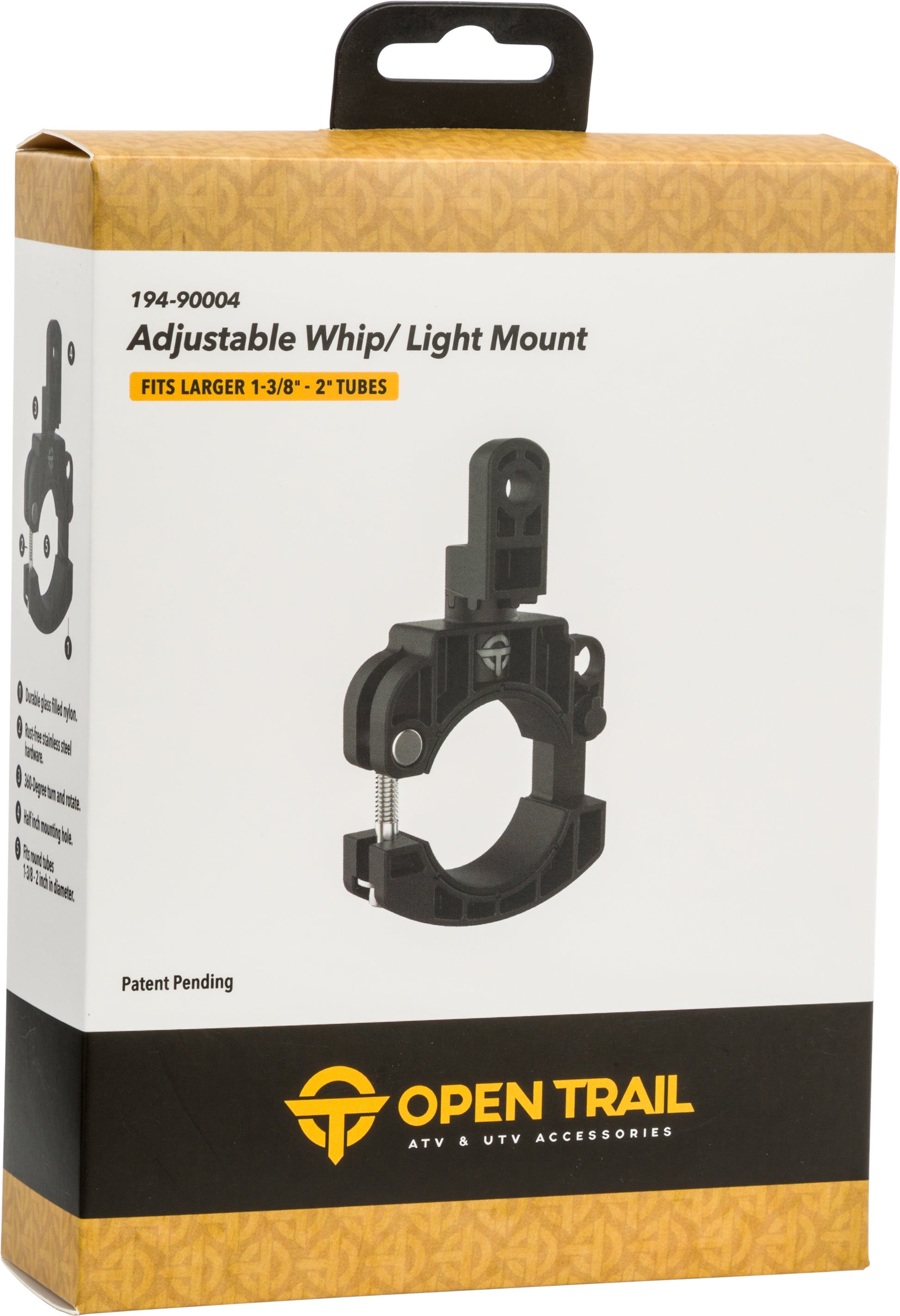 Adjustable Whip/Light Mount