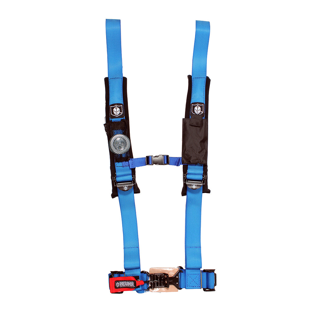 4 Pt Harness With Sewn In Pads Blue 2 In.