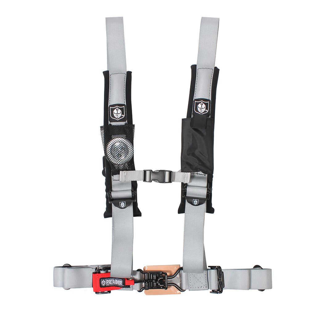 4 Pt Harness With Sewn In Pads Silver 2 In.