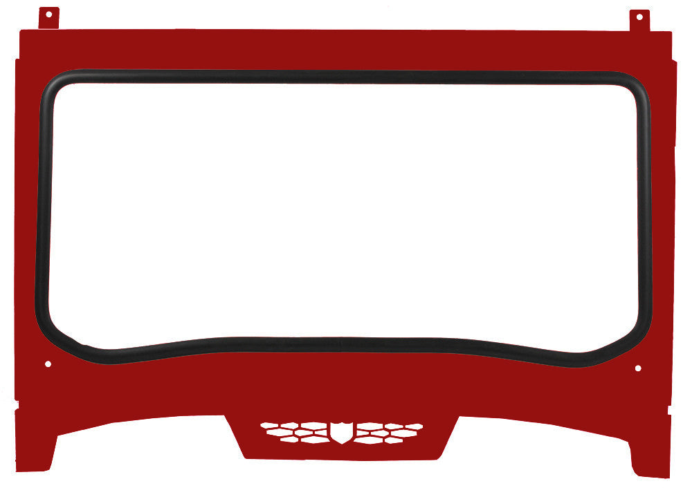 Asylum Front Windshield W/Pckt Performance Red