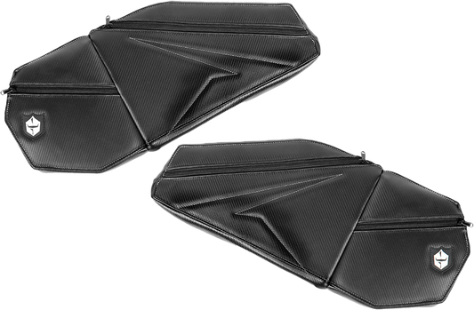 Front Door Knee Pads With Storage White Stitching P