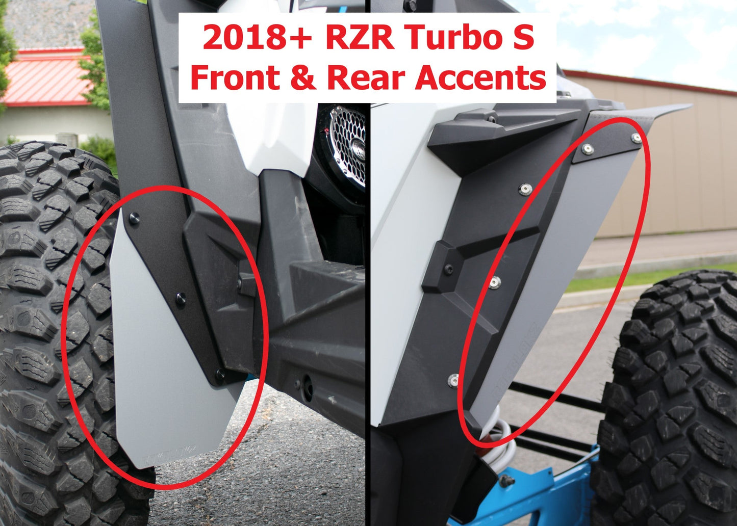 Polaris RZR Turbo S "The Beast" 2018+ Trailing Arm Guards or ACCENT - REPLACEMENT FLAPS