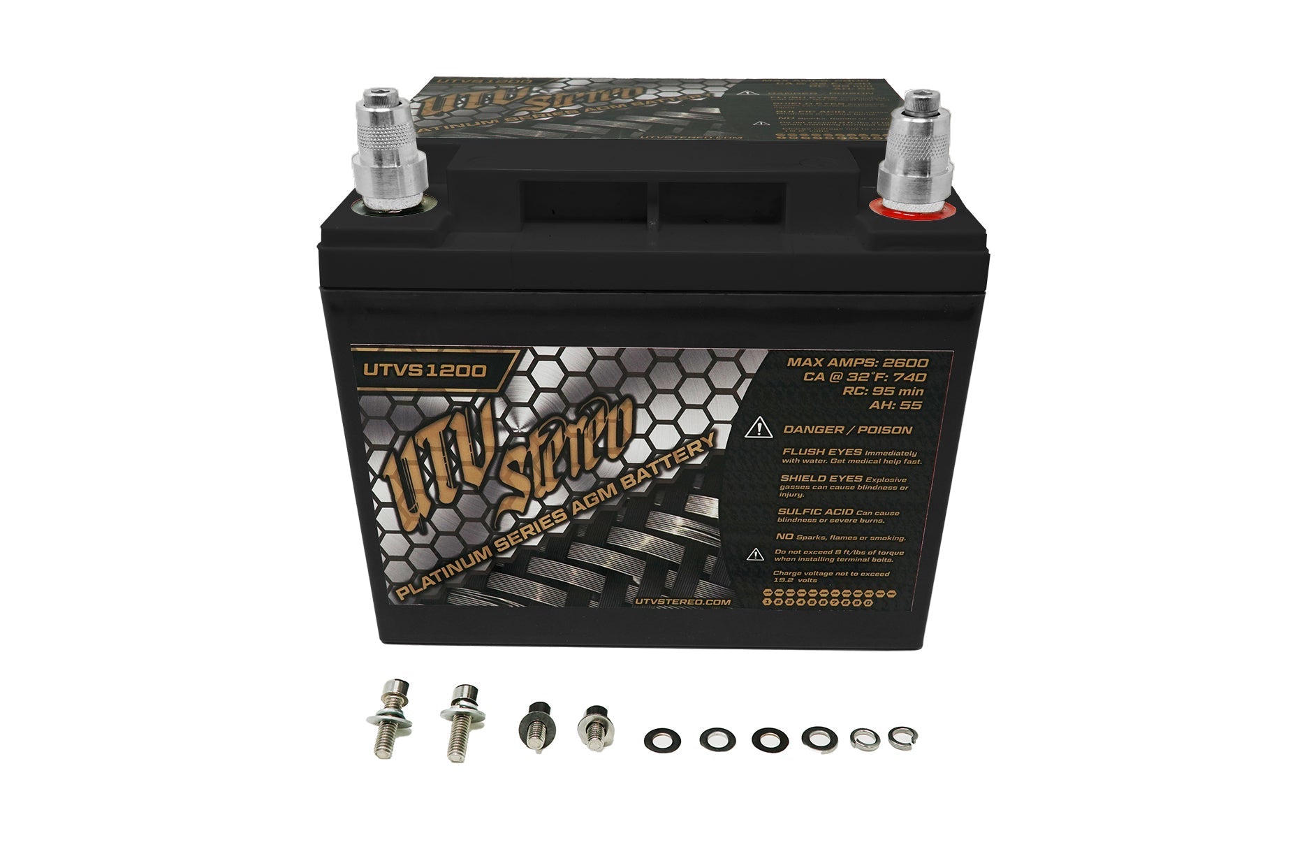 UTVS1200 UTV Stereo Platinum Series AGM Battery