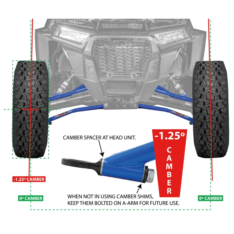 Polaris RZR RS1 Forward Camber Adjustable A-Arm Kit (2018-2020)