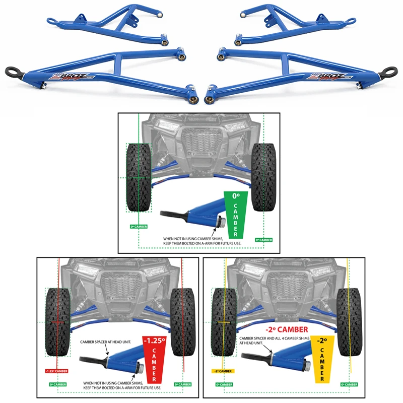 Polaris RZR XP 1000 And XP Turbo Forward Camber Adjustable A-Arm Kit ...