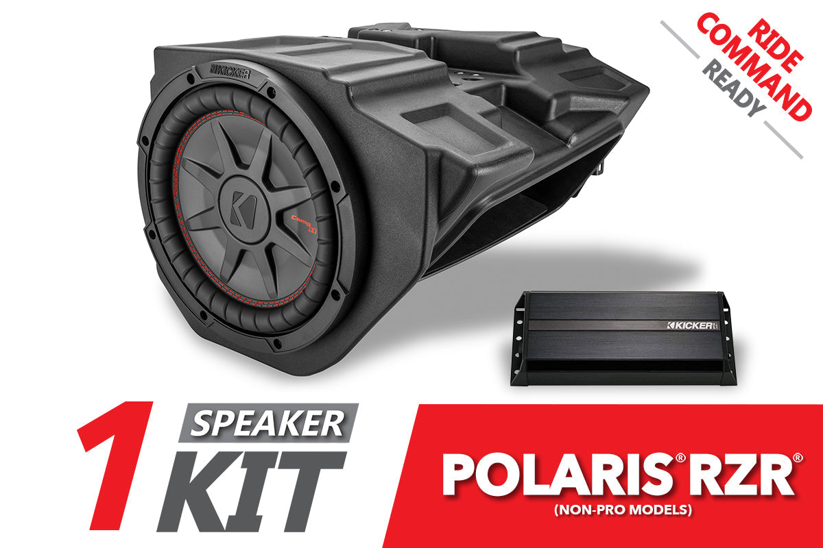 2019-2022 Polaris RZR Kicker 10in Subwoofer Plug-&-Play Kit for Ride Command