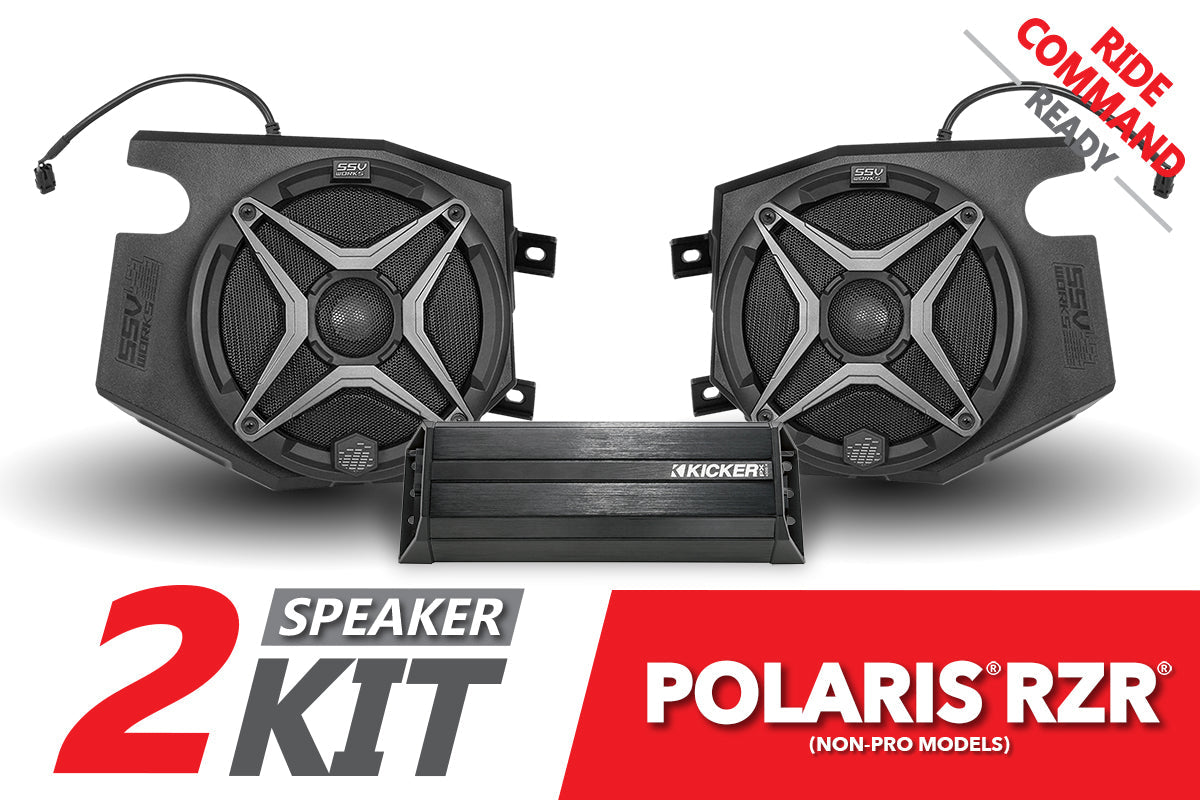 2019-2022 Polaris RZR SSV 2-Speaker Plug-&-Play System for Ride Command