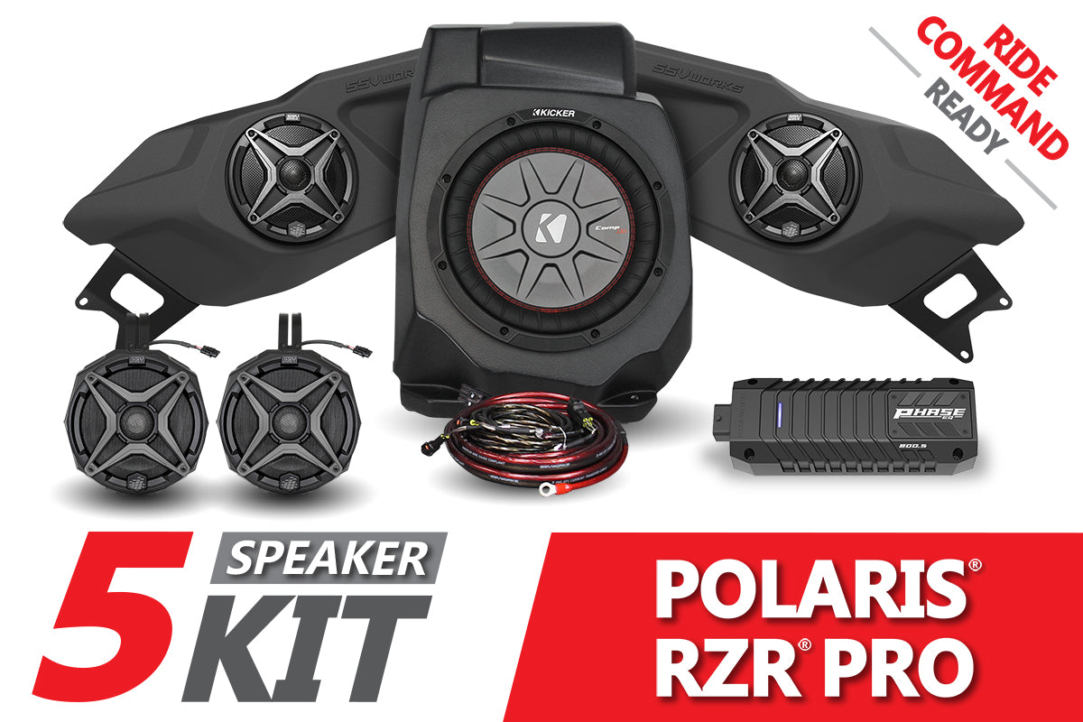 2020-2023 Polaris RZR Pro SSV 5-Speaker Plug-&-Play System for Ride Command