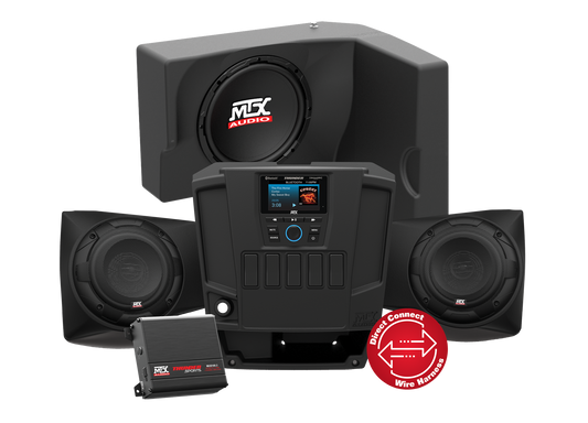 Two Speaker, Dual Amplifier, and Single Subwoofer Polaris RANGER Audio System