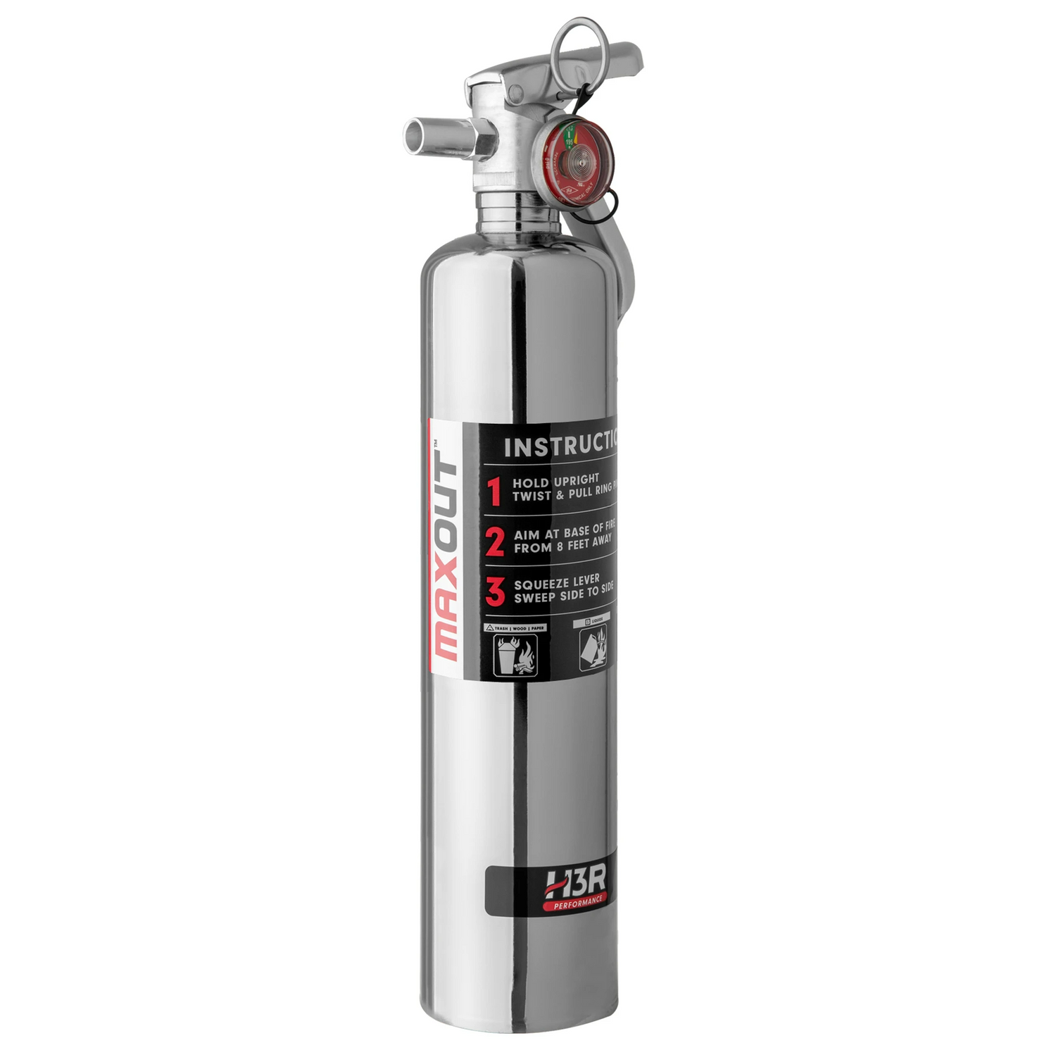 UTV Fire Extinguisher 2.5 Pound Chrome Maxout Dry Chemical UTV Fire Extinguisher 2.5 Pound Chrome Maxout Dry Chemical
