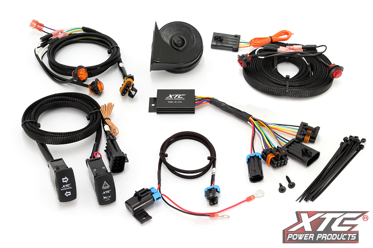 Universal Self-Canceling Turn Signal System With Horn Includes Two 3/4 Inch Rear Tail Lights