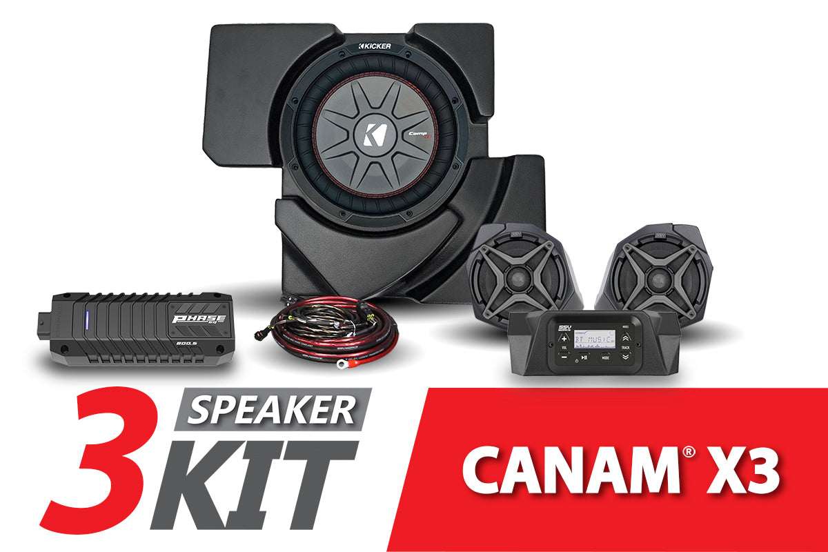 2017-2023 CanAm X3 Complete SSV 3-Speaker Plug-and-Play System