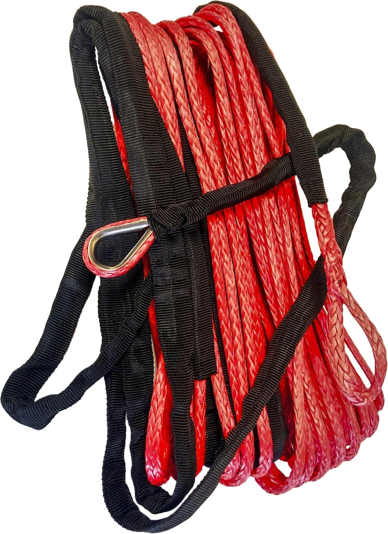 Synthetic Winch Rope 1/4" Diameter X 50 Ft. Red
