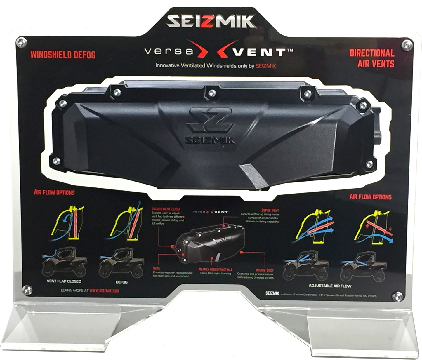 Seizmik Versa Vent Display