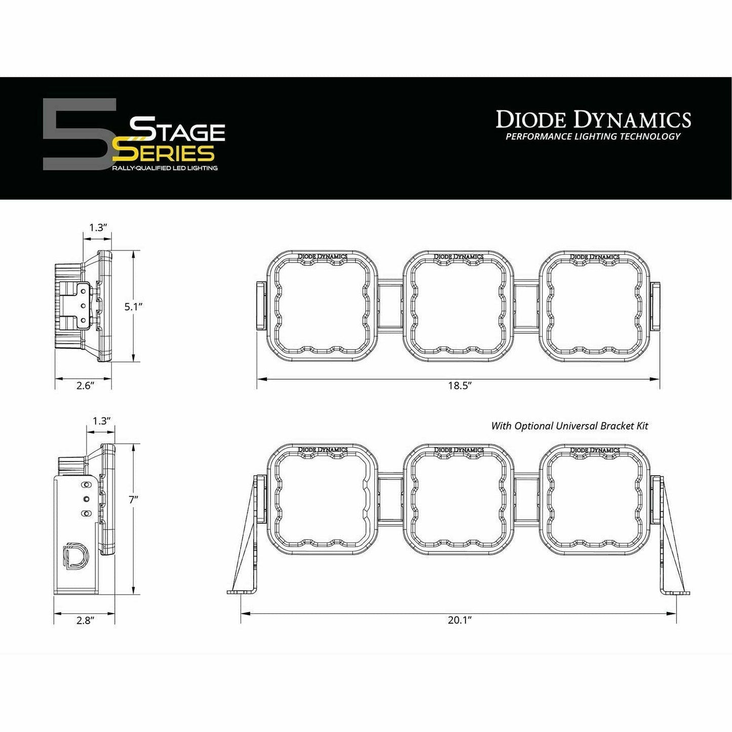 SS5 CrossLink 3-Pod Light Bar