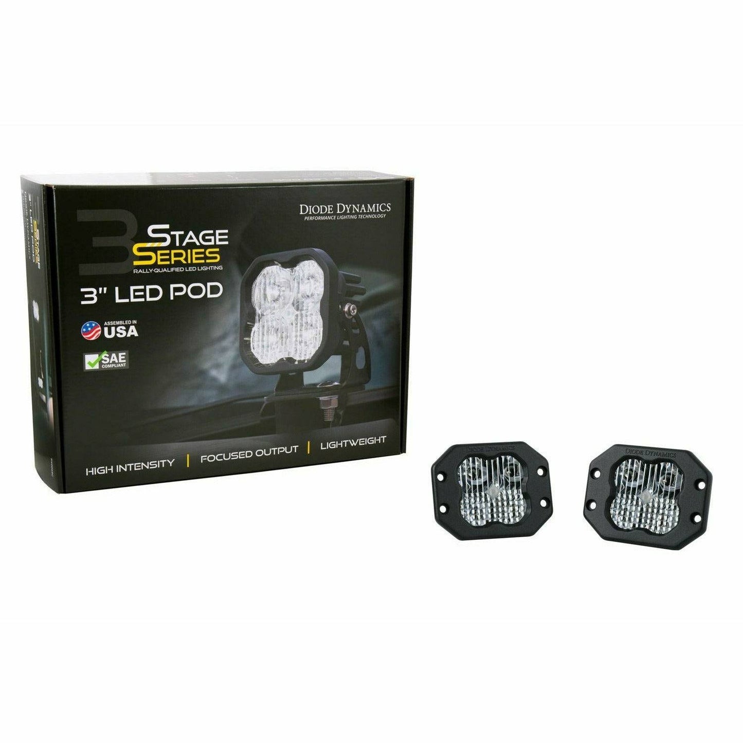 Stage Series 3" White Sport Flush Mount LED Pods (Pair)