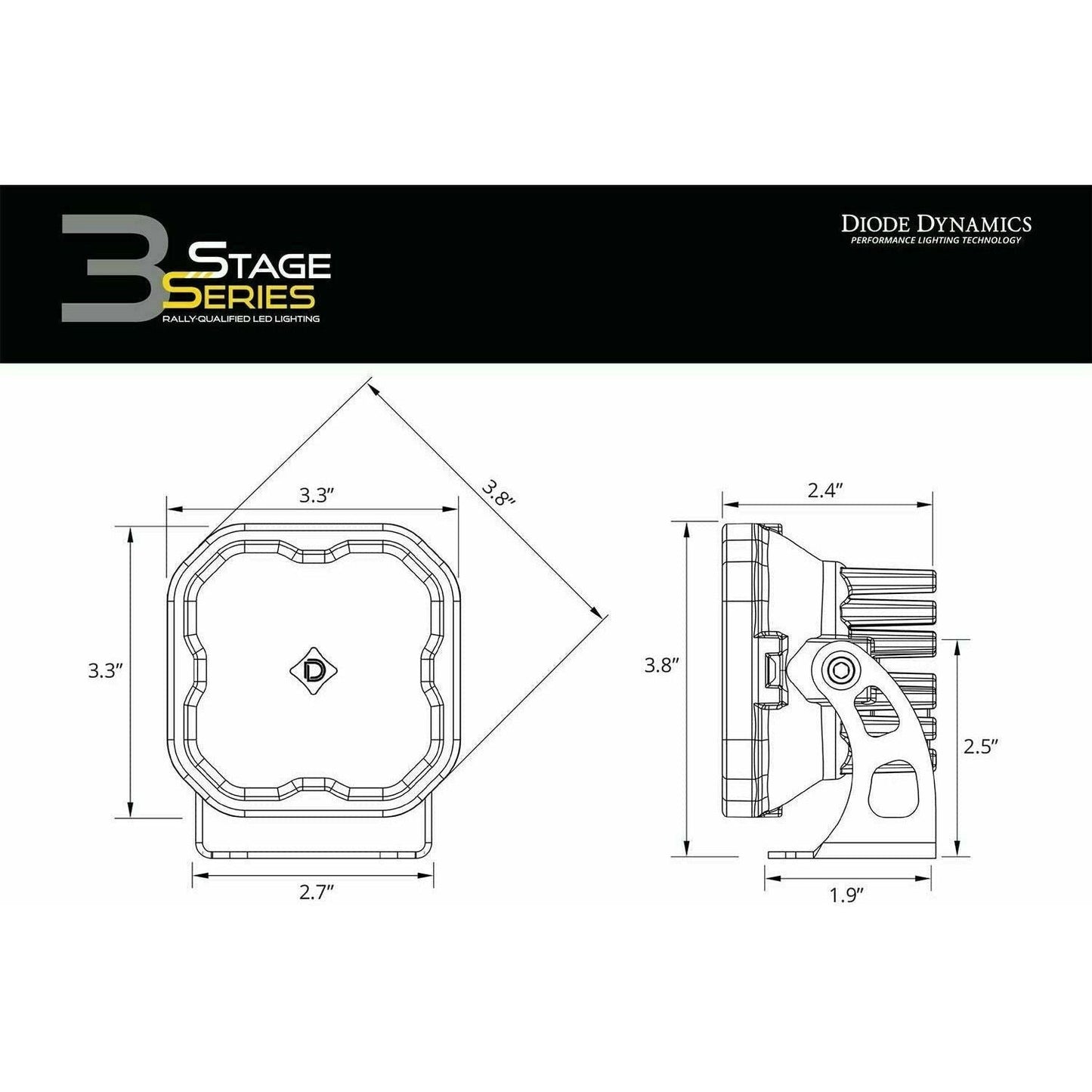 Stage Series 3" White Pro LED Pods (Pair)