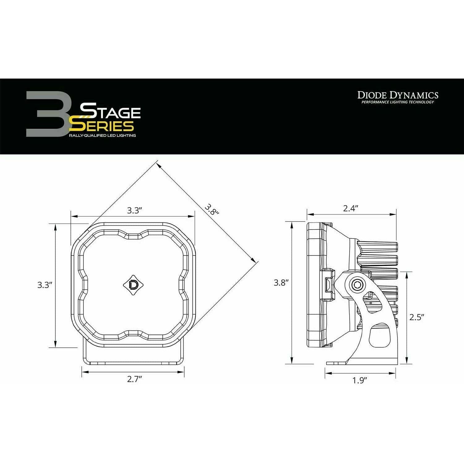 Stage Series 3" White Pro LED Pods (Pair)