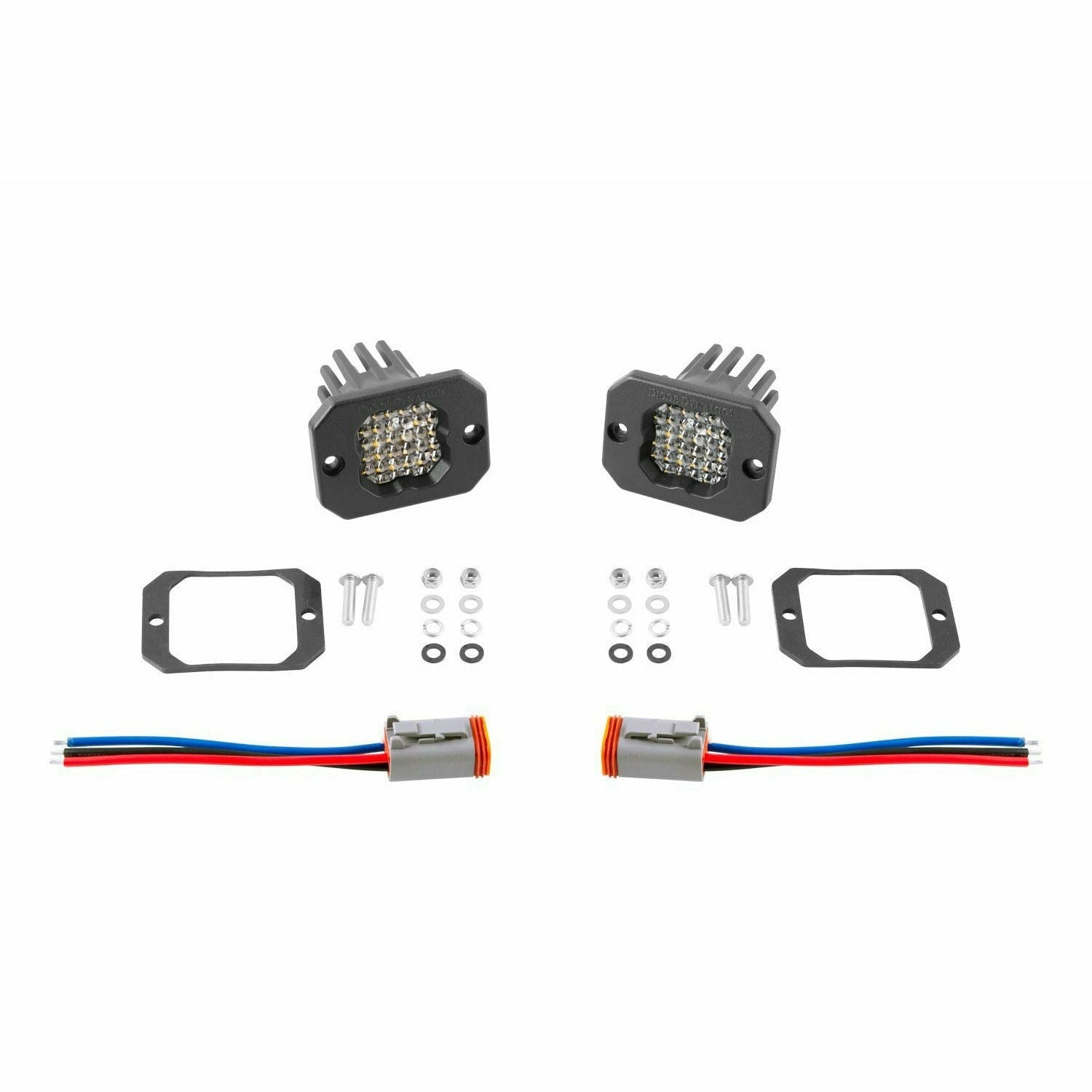 Stage Series C1 White Sport Flush Mount LED Pods (Pair)