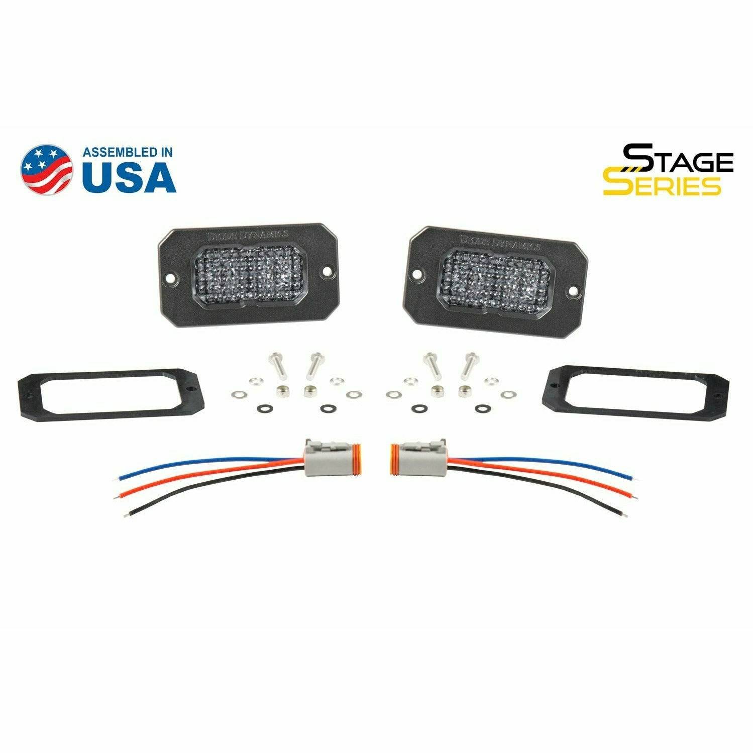 Stage Series 2" White Sport Flush Mount LED Pods (Pair)