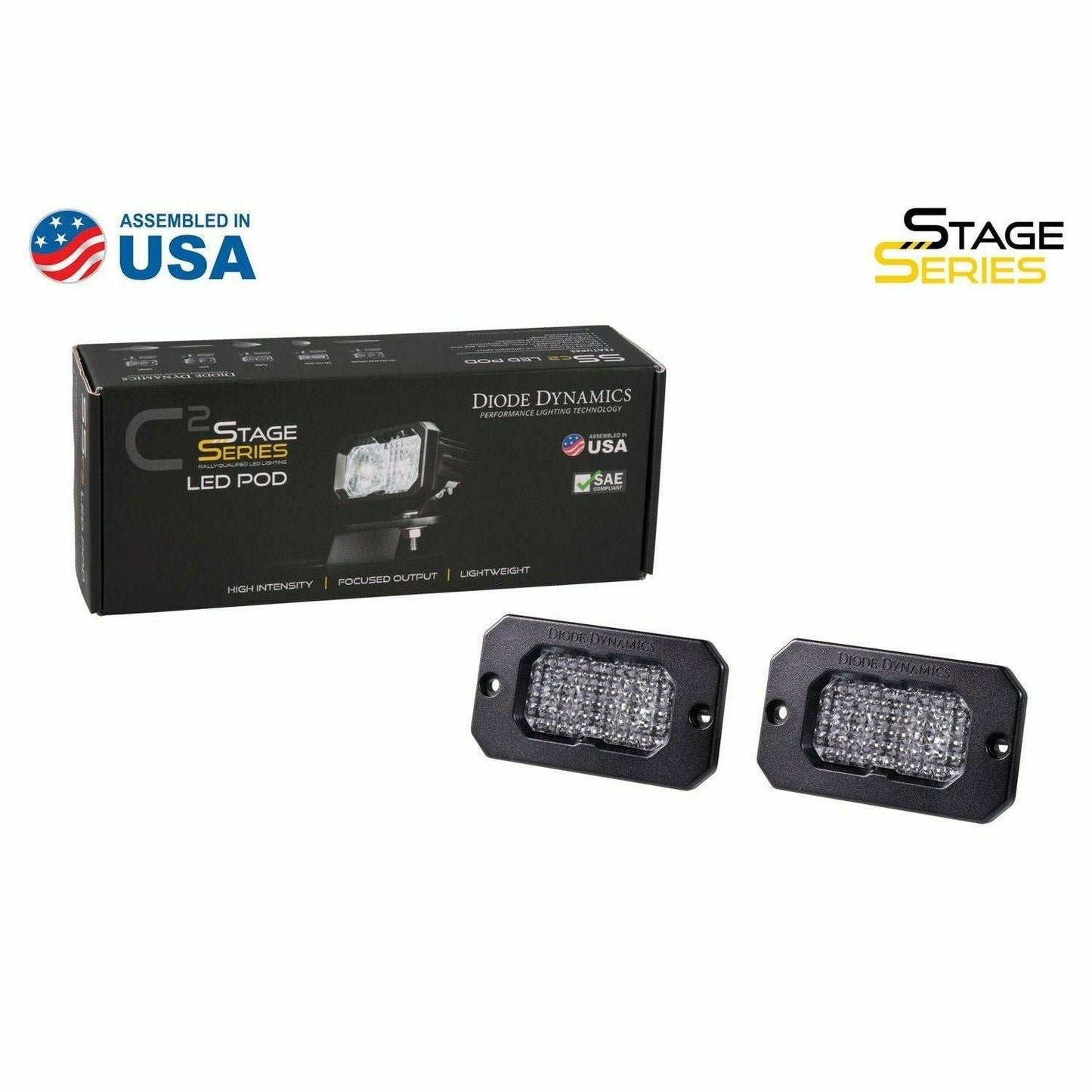 Stage Series 2" White Sport Flush Mount LED Pods (Pair)