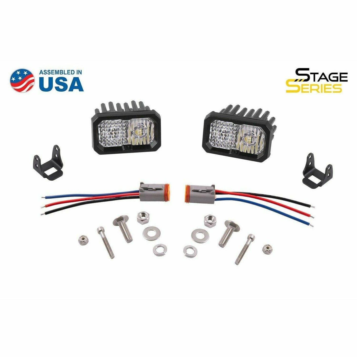 Stage Series 2" White Sport Standard LED Pods (Pair)