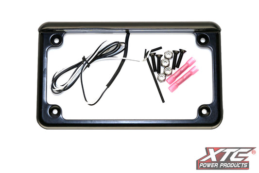 UTV rear 6″ 6 Led License Plate Frame – Black