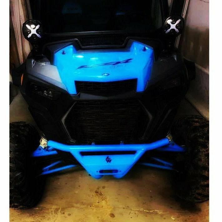 Polaris RZR Turbo S Race Style Front Winch Bumper with 6" Fairlead