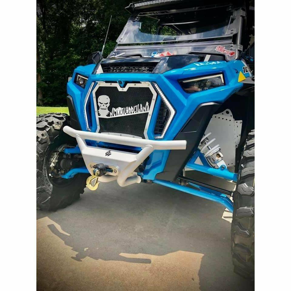 Polaris RZR Turbo S Race Style Front Winch Bumper with 6" Fairlead