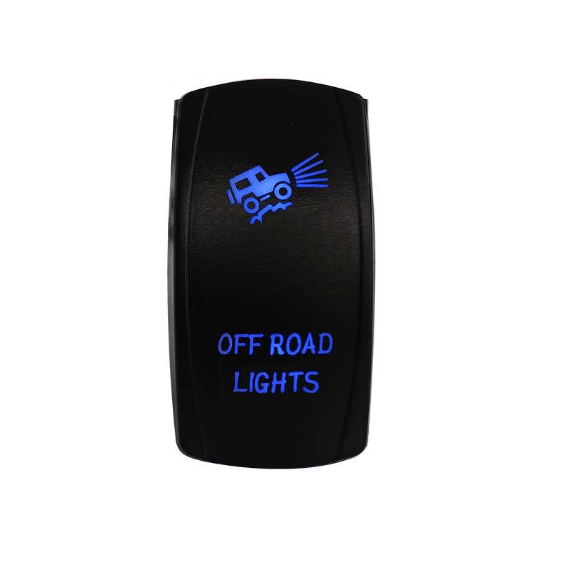 Off Road Lights Rocker Switch - Red, Green, Blue